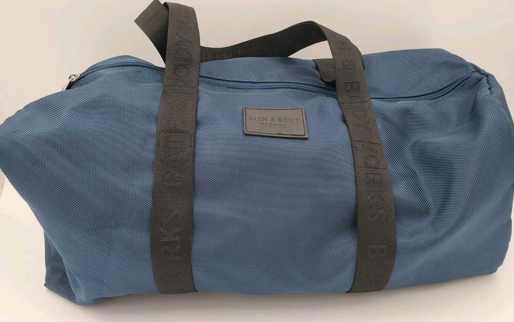 Bath & Body Works Duffle Bag Navy Blue Men's Shop Gym Bag Travel Carry On NWT